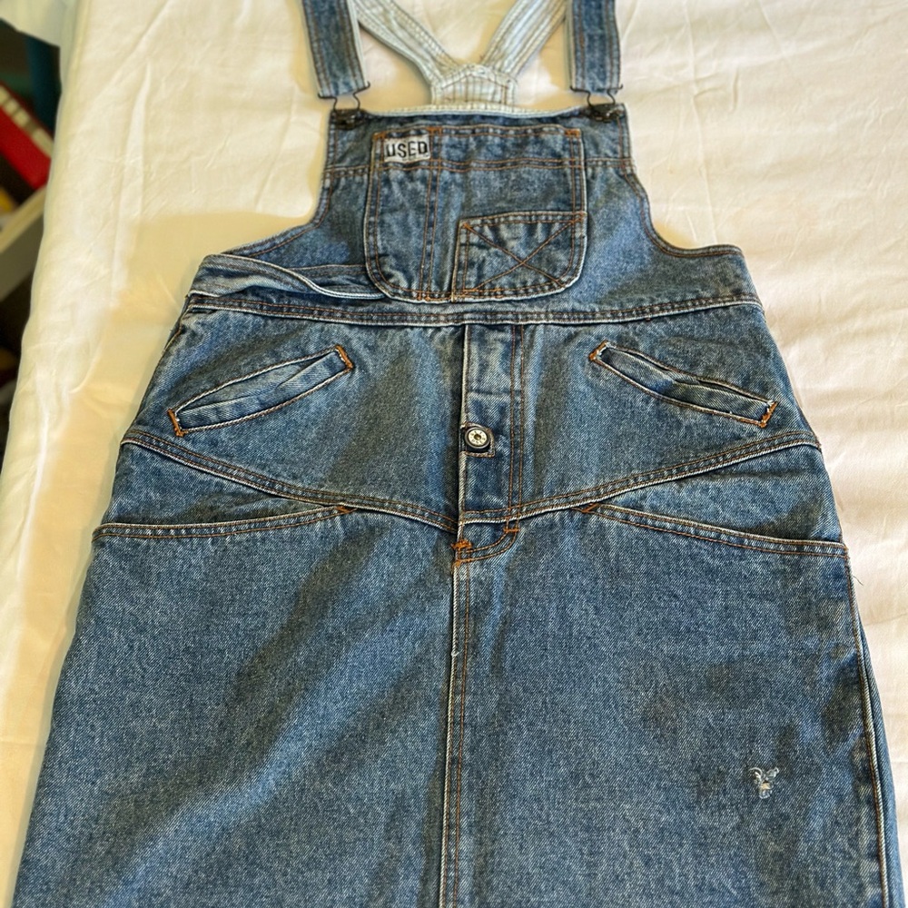 VTG GET USED BY ELIE Denim Overall Dress